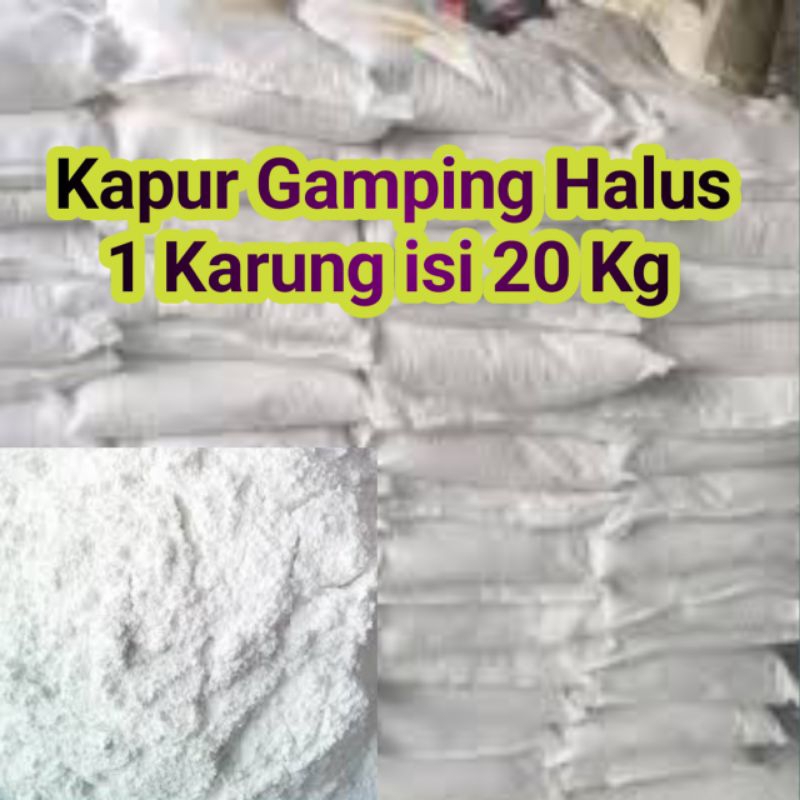 Jual Kapur Gamping Halus 1 KARUNG isi 20 Kg Shopee Indonesia