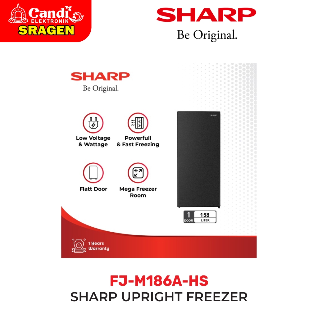 Jual SHARP Standing Freezer 6 Rak 158 Liter - FJ-M186A-HS | Shopee ...