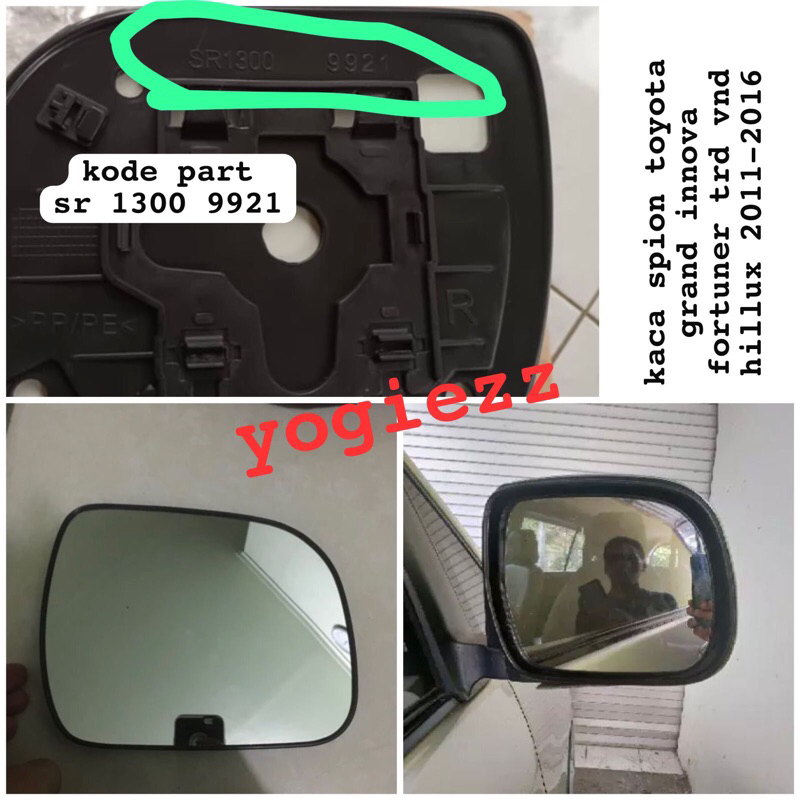 Jual kaca spion toyota grand innova fortuner trd vnd hillux alphard ...