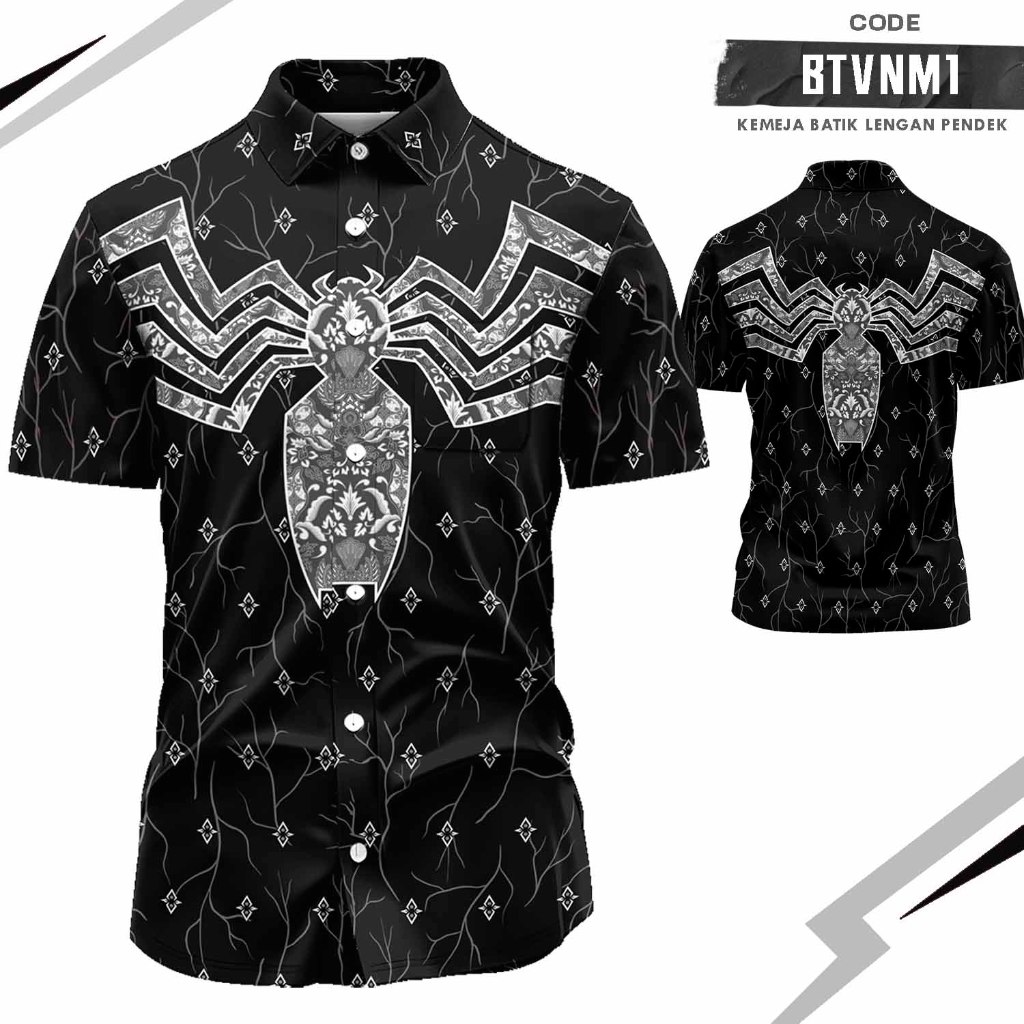 Jual KEMEJA BATIK VENOM - Kemeja Superhero | Shopee Indonesia