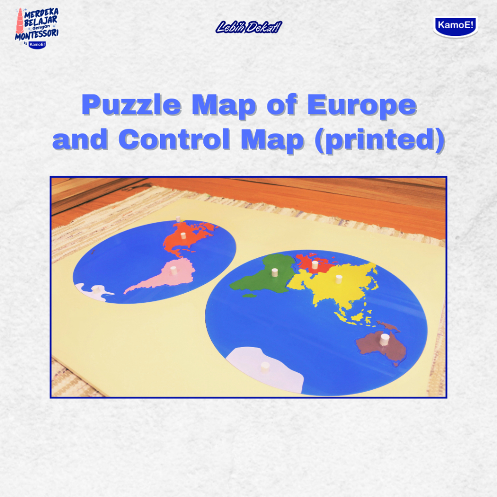 Jual Puzzle Map of the Europe and Control Map (printed) Montessori ...