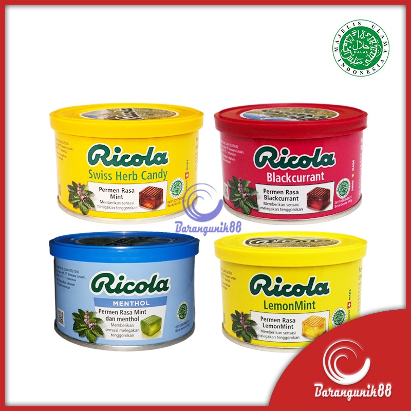 Jual Ricola Menthol LemonMint Drum 100gr Permen Swiss Herb Original ...
