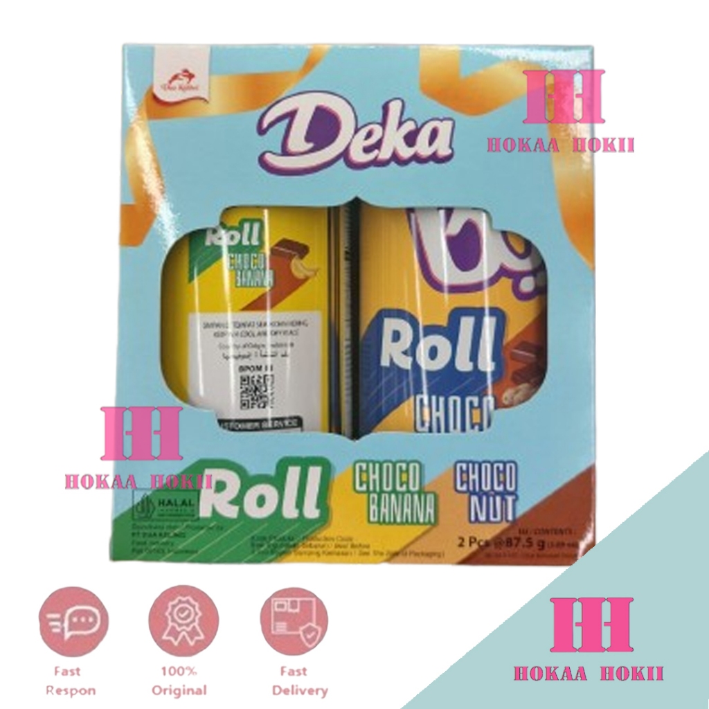 Jual Deka Wafer Roll Box Isi 2 Kaleng Choco Nut Choco Banana 175gr ...