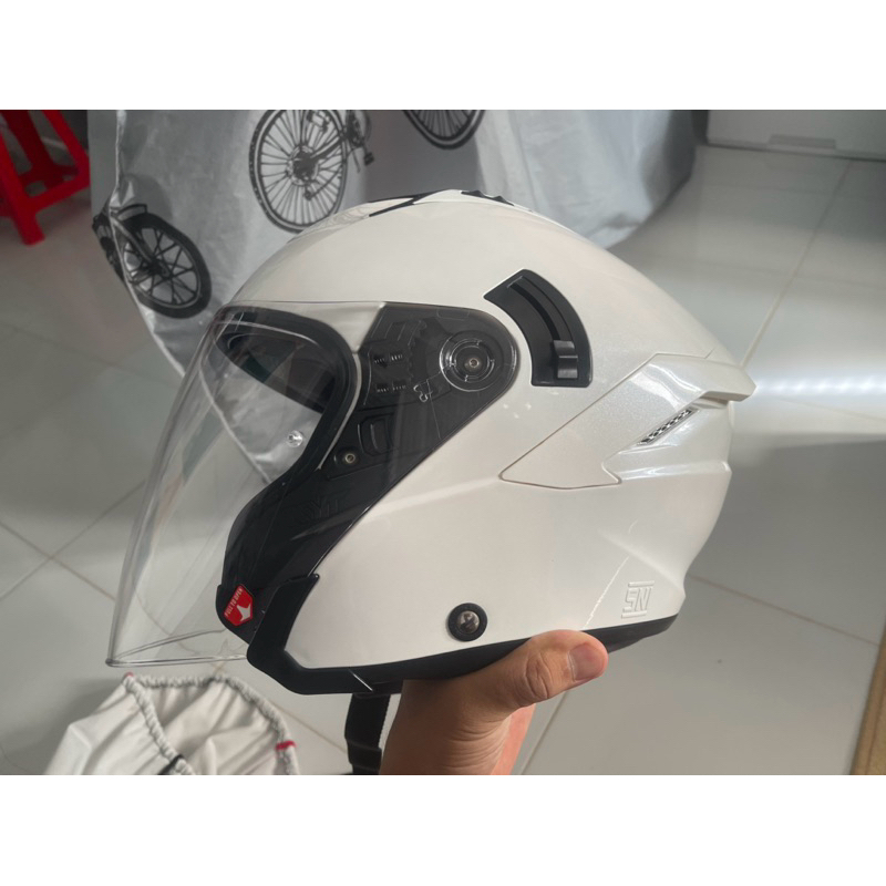 Jual KYT NFJ White 2Visor Ready Pinlock (bekas) | Shopee Indonesia