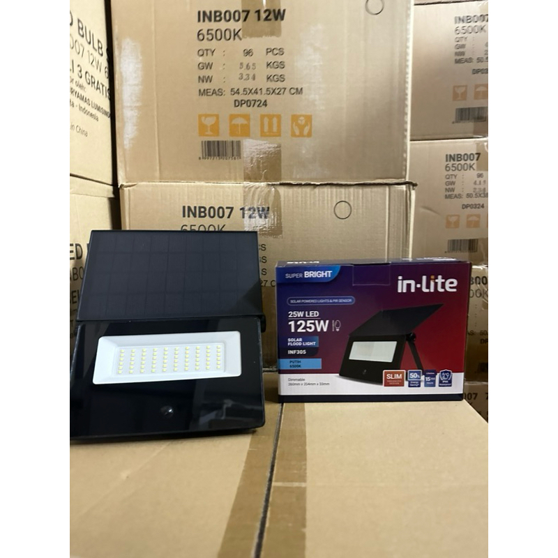 Jual LAMPU SOROT LED SOLAR FLOOD LIGHT INLITE POWERED LIGHTS&PIR SENSOR ...