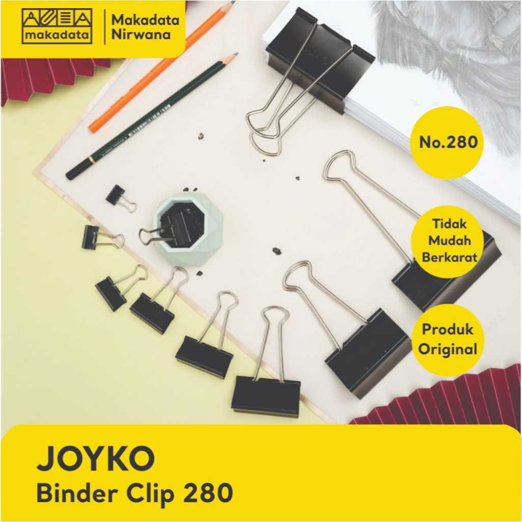 Jual JOYKO BINDER CLIP/KLIP KERTAS NO 280 (1 PACK) | Shopee Indonesia