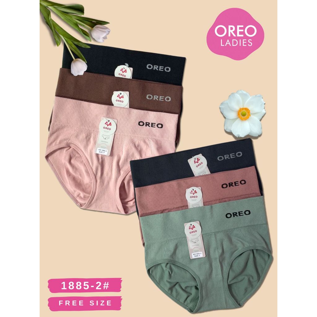 Jual OREO [12Pcs] CR 1885-2 CELANA DALAM WANITA RAJUT MOTIF EMBOSS ...