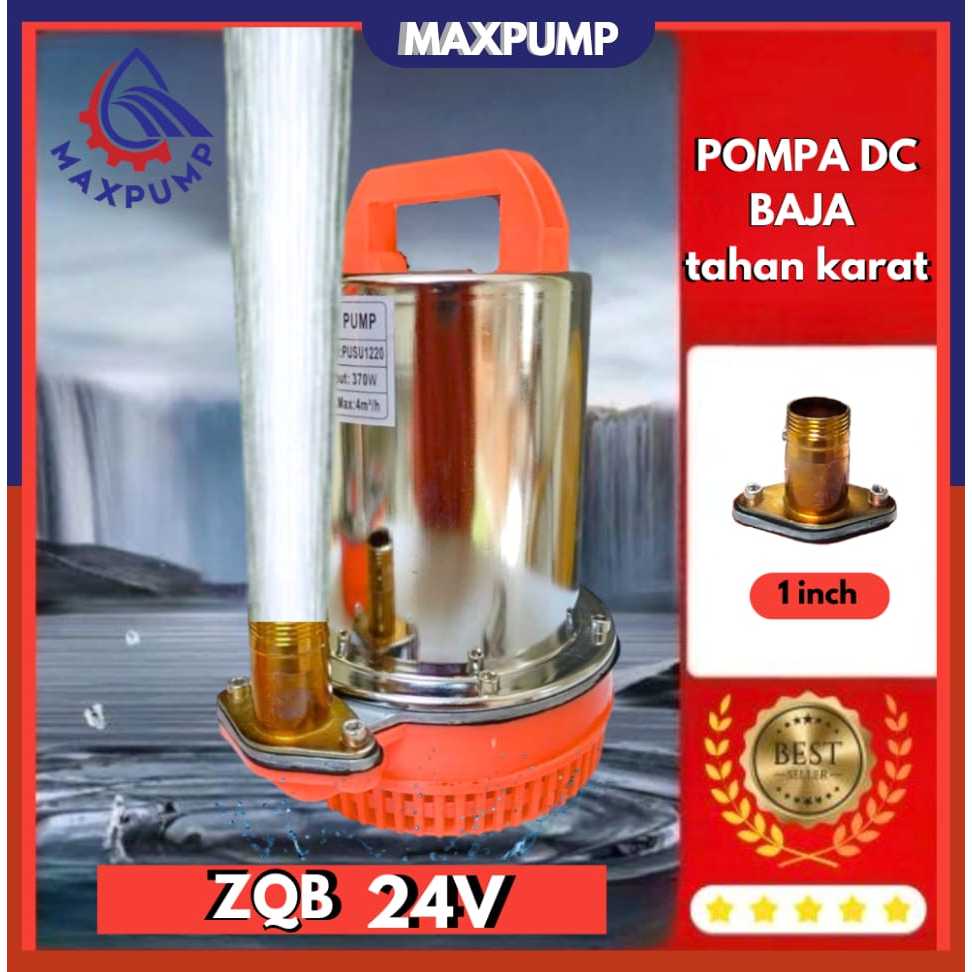 Jual MAXPUMP ZQB-24V Pompa Celup Kolam Ikan DC 24V Pompa Rendam kolam ...