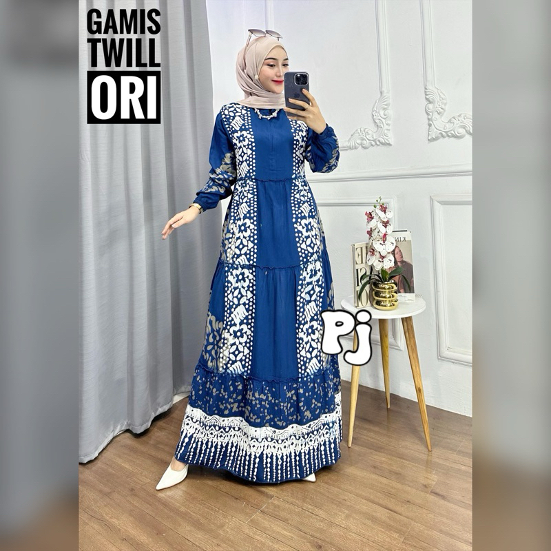 Jual Gamis Rempel Susun 3 Resleting Depan Bahan Twill Rayon Ori Cap ...
