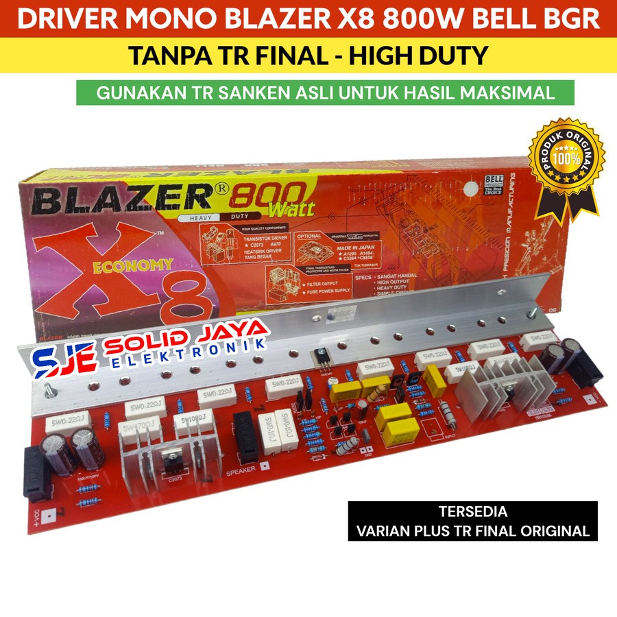 Jual KIT DRIVER POWER BLAZER X8 800W MONO ECONOMY TANPA TR FINAL KIT
