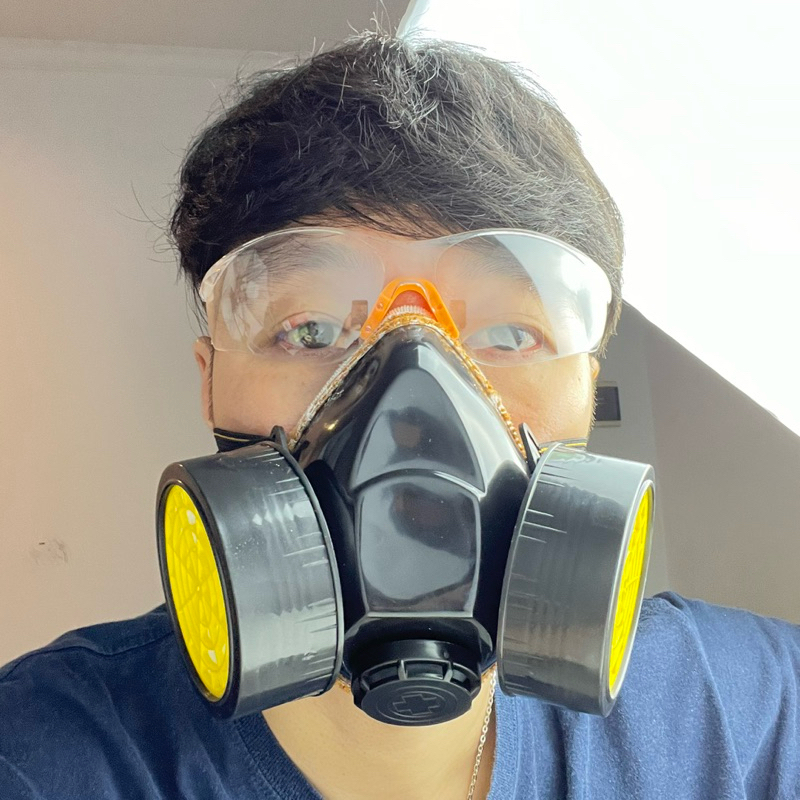 Jual Masker Moncong Double Penyaring Chemical Respirator Mask + obat ...