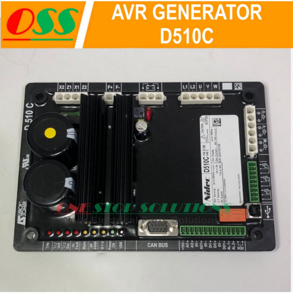 Jual AVR GENERATOR D510C GENUINE ORI ASLI LEROY SOMER DIGITAL AVR D ...