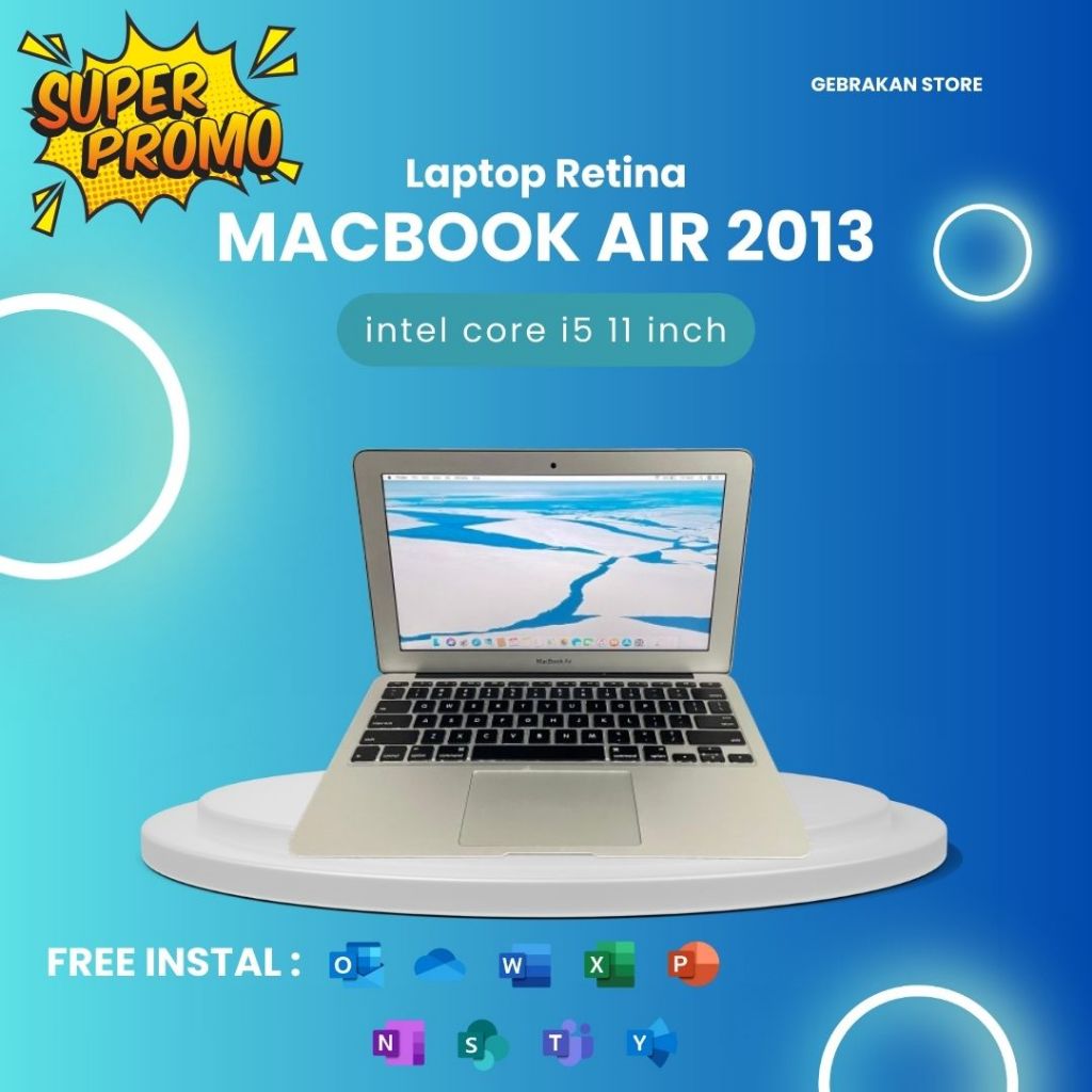 Jual Apple Laptop Macbook air 11 inch 2013 Ram 4/8 SSD 128/256 GB intel ...