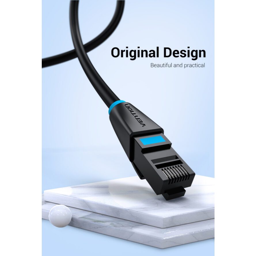 Jual Vention Kabel LAN RJ45 Cat.6 UTP Ethernet Gigabit Round IBKB ...