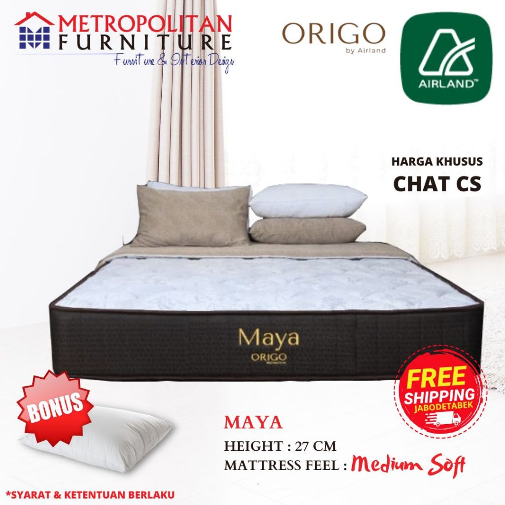 Jual Kasur Springbed Airland Origo Maya Matras Spring bed | Shopee ...