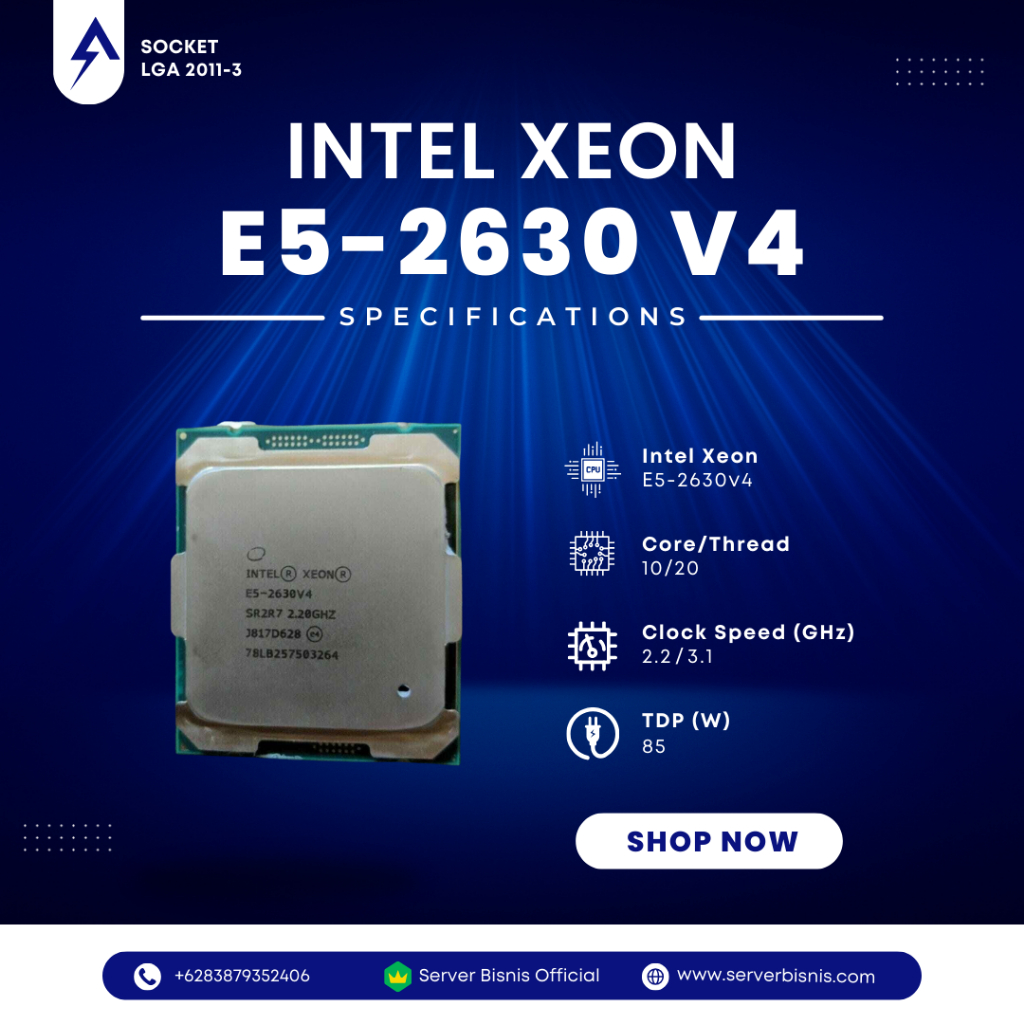 Jual Intel Xeon E5-2630 V4 E5 2630v4 10 Core 20 Threads 2.20 GHz E5 ...