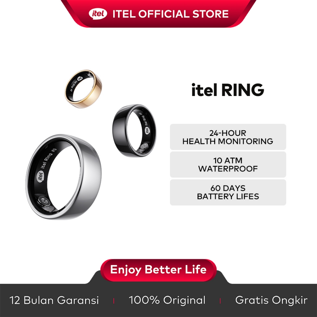 Jual Official itel Ring 24h Real Time Heart Rate /Blood Oxygen Testing ...