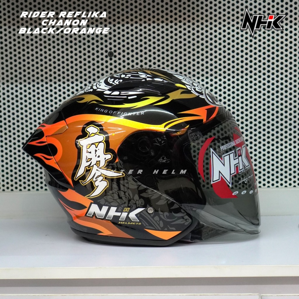 Jual NHK R1 ELITE RIDER REPLIKA CHANON BLACK ORANGE ORIGINAL | NHK ...