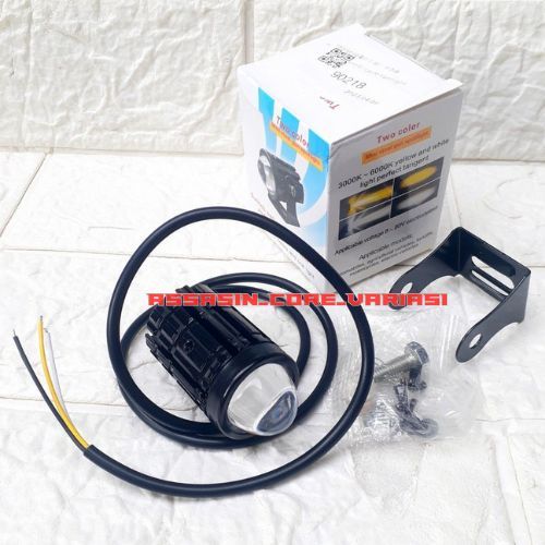 BISA COD LAMPU TEMBAK LASER GUN D2 MINI PUTIH KUNING ANTI AIR UNIVERSAL BISA SEMUA MOTO