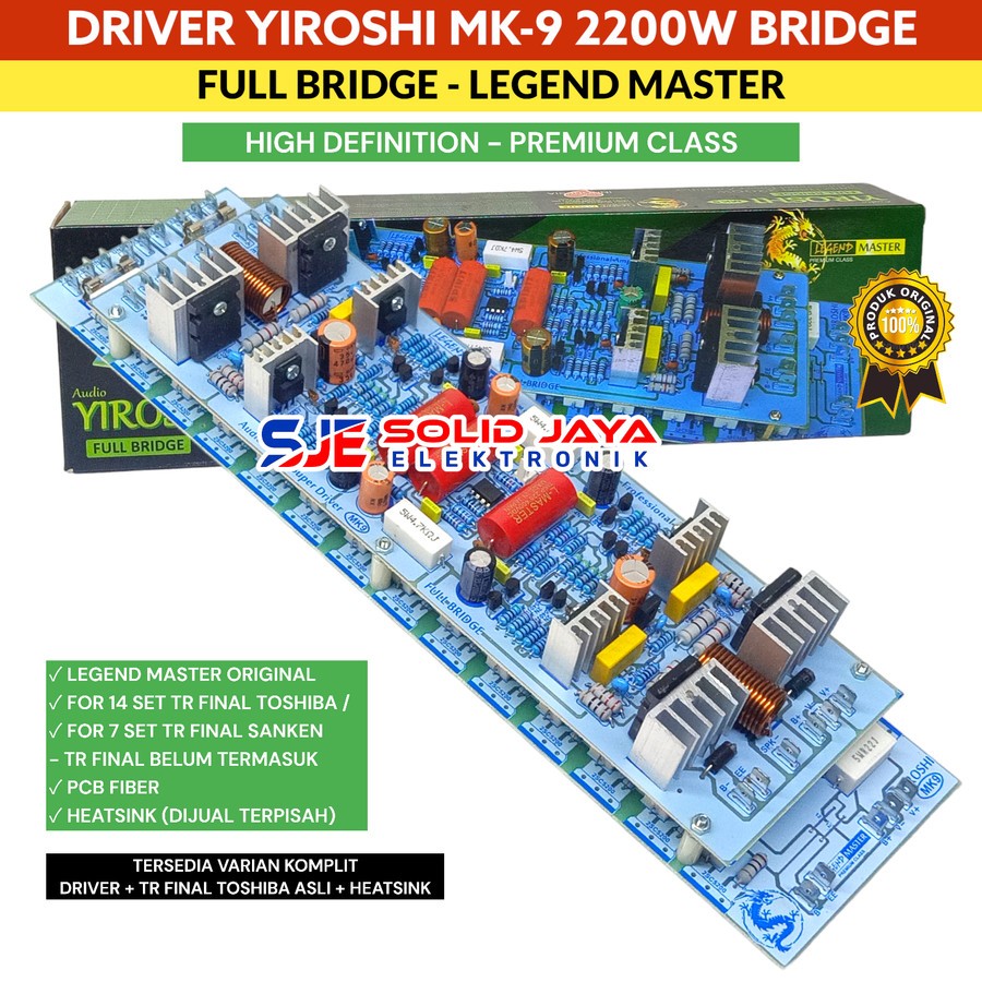 Jual KIT DRIVER POWER YIROSHI MK9 MK 9 MK-9 2200W TANPA TRANSISTOR TR