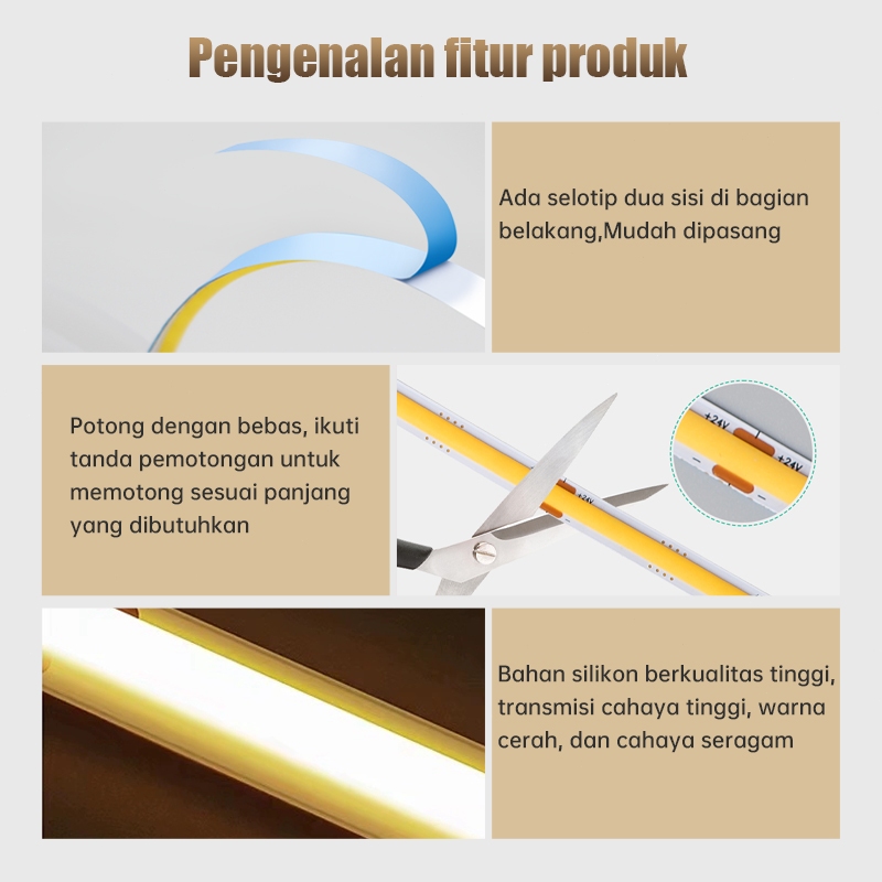Jual BEST DEALS STRIP LAMPU LED COB12V LAMPU LED STRIP LAMPU RUANGAN ...