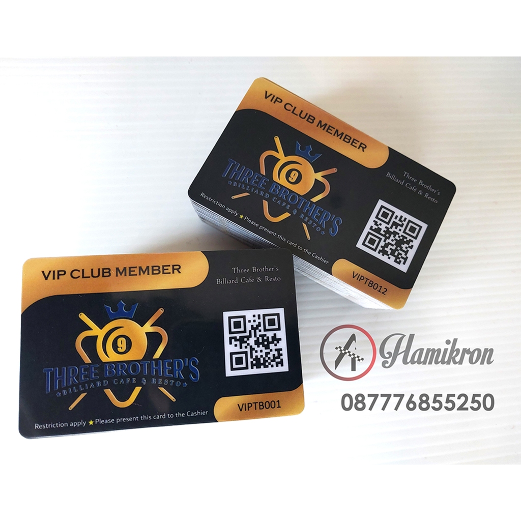 Jual Cetak Member Card PVC ID Card input Barcode / QR Code Nomor member ...