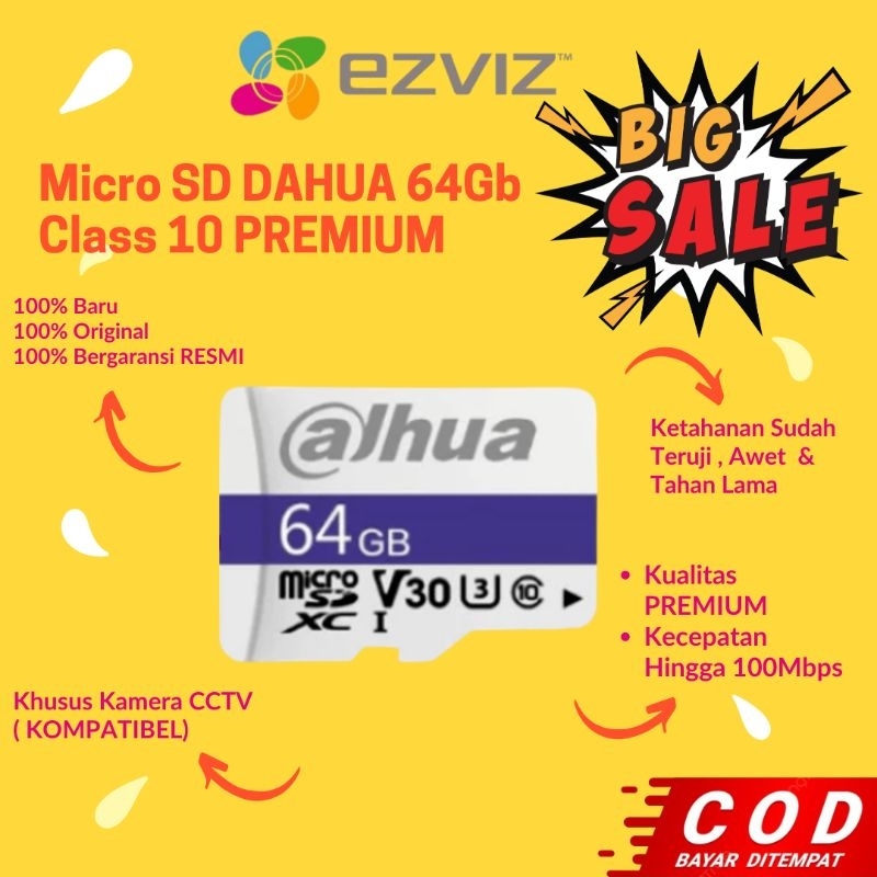 Jual Memori Card Dahua Gb Premium Micro Sd Class Shopee Indonesia