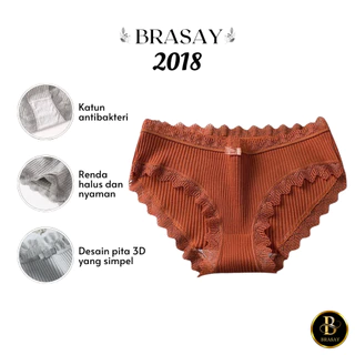 Brasay Celana Dalam Fashion Undies Celana Dalam Wanita Polos Katun Cd 2018
