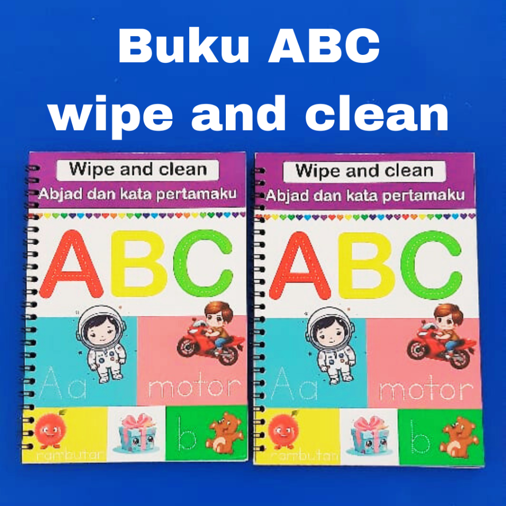 Jual Abjad dan kata pertamaku wipe and clean ABC | Shopee Indonesia