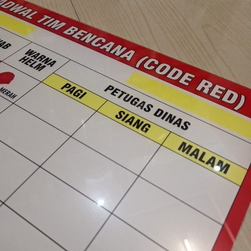 Jual Papan Akrilik Tim Siaga Bencana Papan Akrilik Red Code | Shopee ...