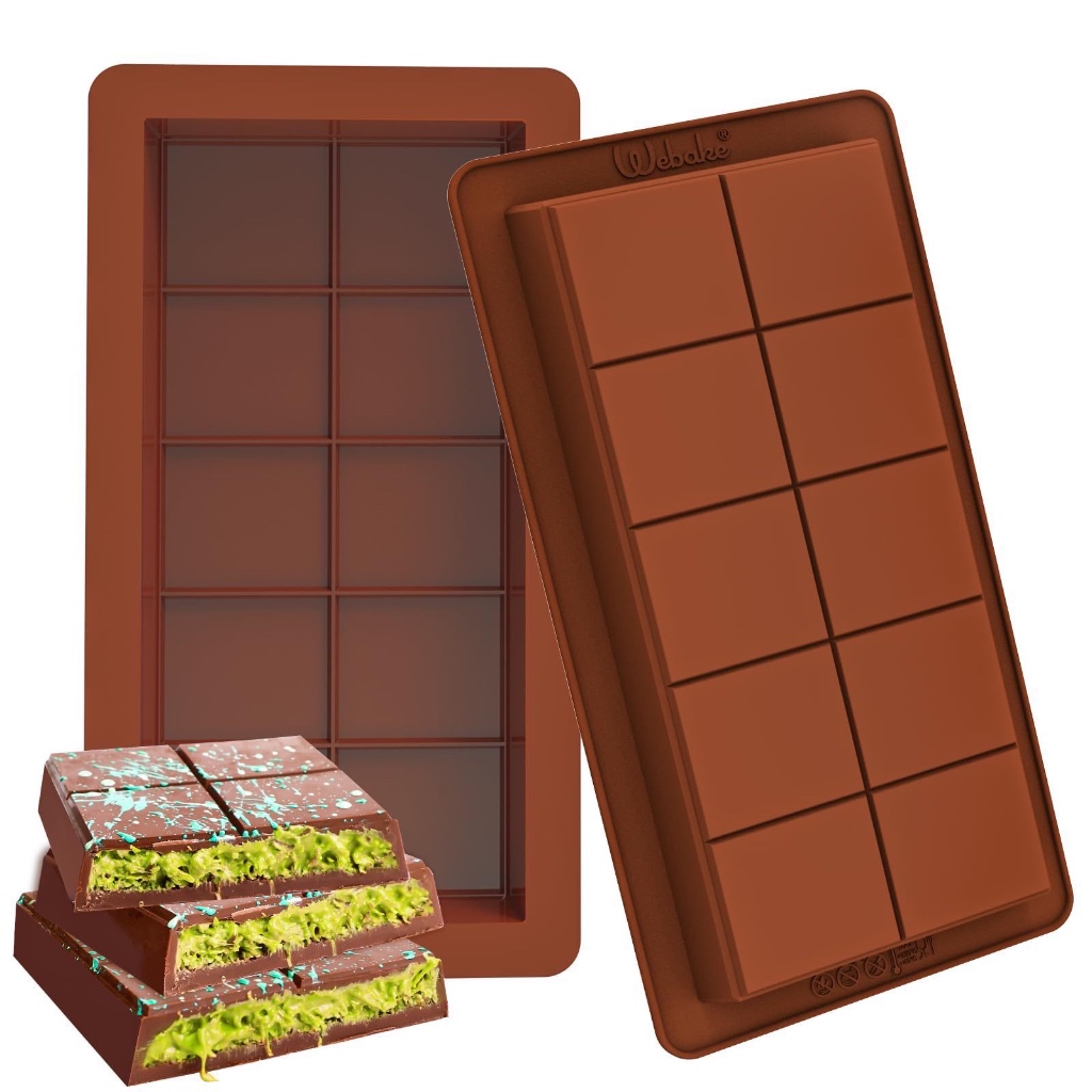 Chocolate De Dubai Molde De Silicona Para Chocolate Dubai - 11 Cavidades, Para Bombones Y Golosinas, Apto Horno Y Congelador Molde 11 Cavidades Profundo