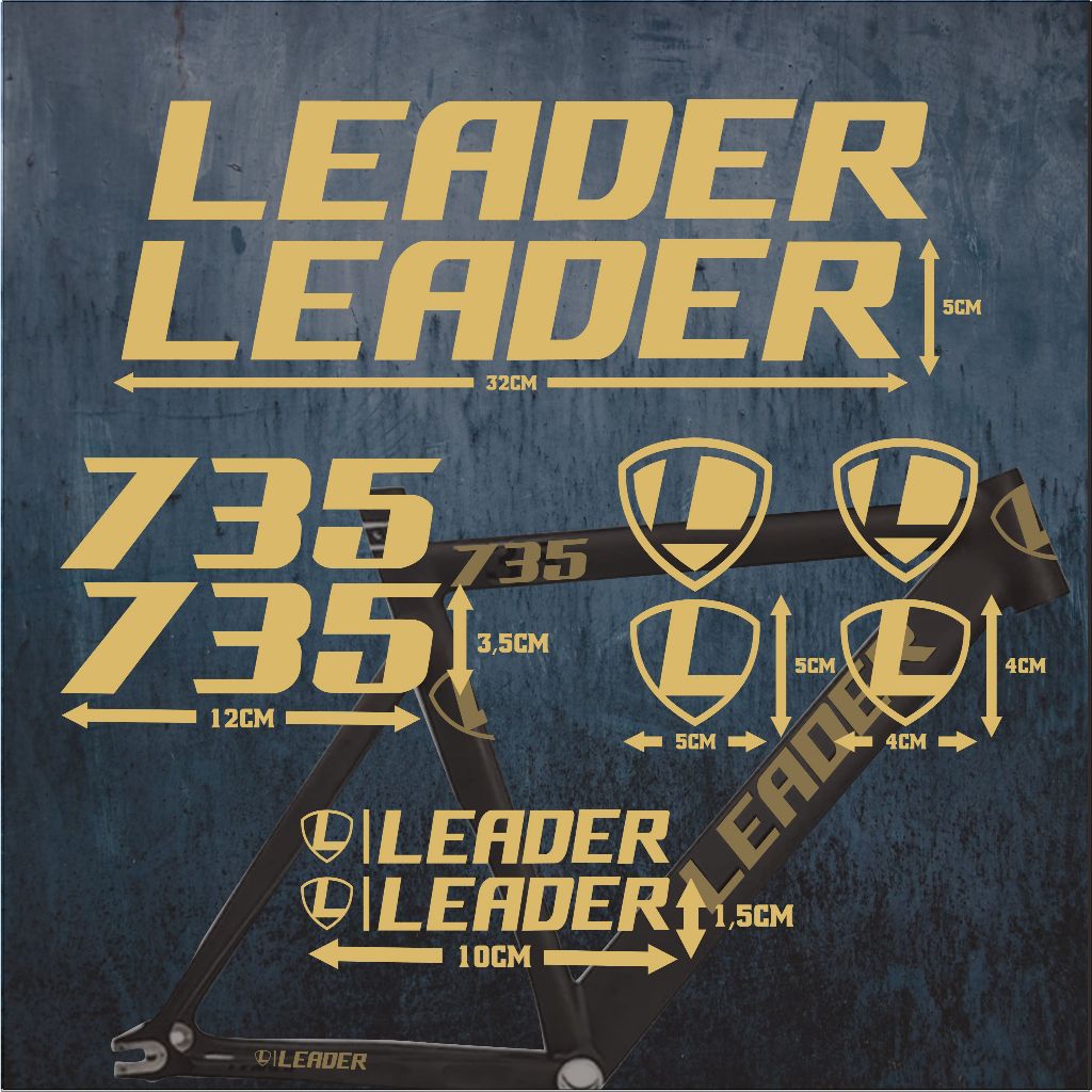 Jual Decal Sticker Cutting Frame Sepeda LEADER 735 aero fixie roadbike ...