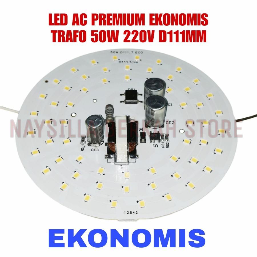 Jual PCB LED AC PREMIUM EKONOMIS TRAFO 50W 220V DIAMETER 111MM - PCB ...