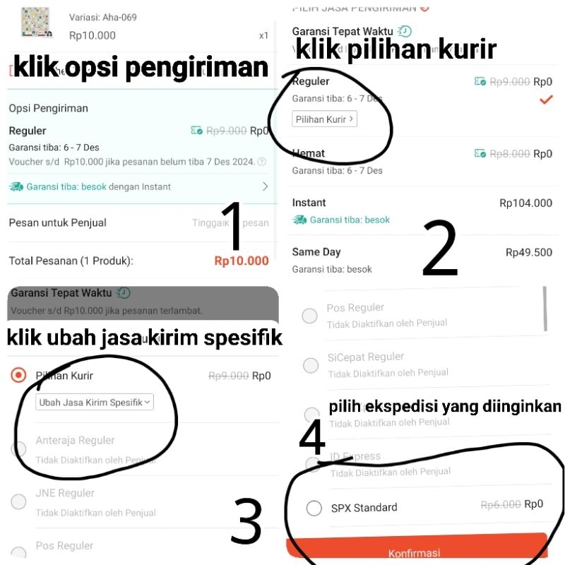 CARA UBAH JASA KIRIM