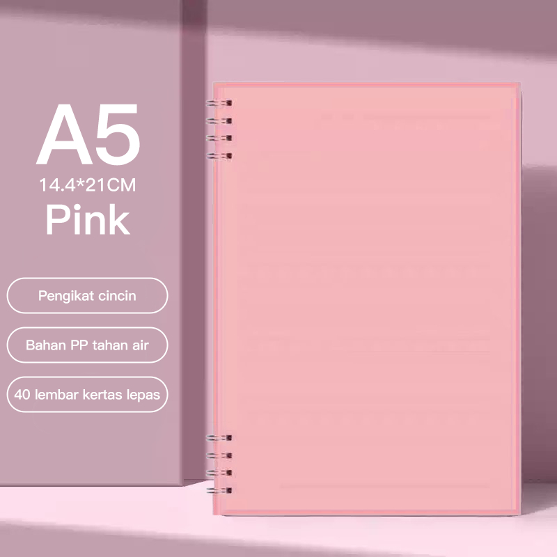 Jual Aimilo Notebook A5 Buku Diary Aesthetic Sketch Book Koil 8 ...