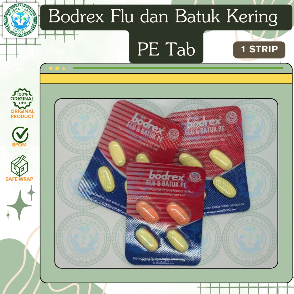 Jual Bodrex Flu dan Batuk Kering PE Tab per strip | Shopee Indonesia