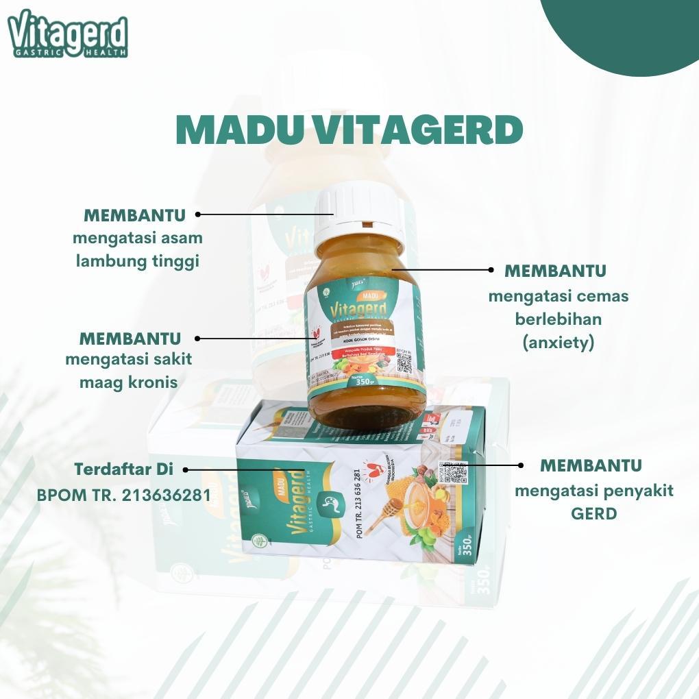 Jual Madu Vitagerd 350gr Herbal Asam Lambung Dan Gerd Original - 350 gr ...