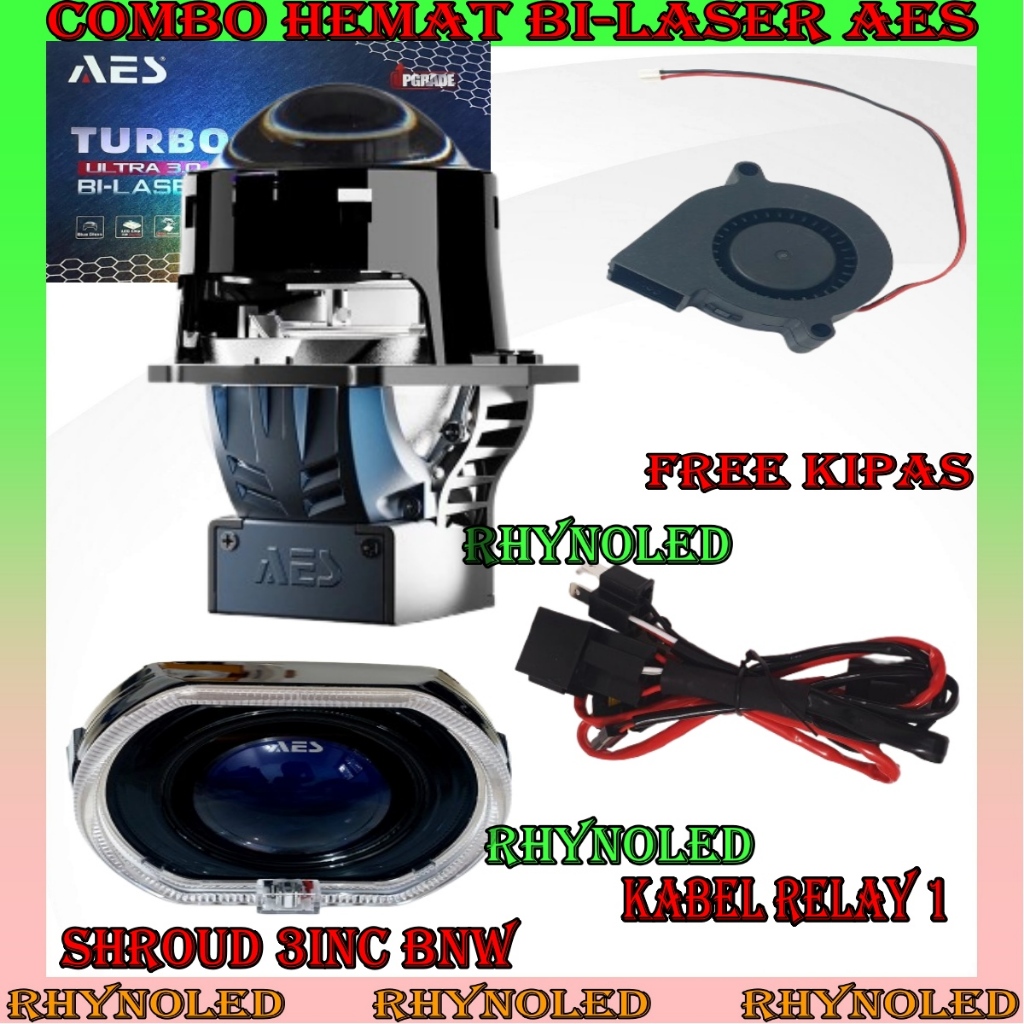 Jual COMBO HEMAT MOTOR Bi-laser Biled Projector AES Turbo SE Ultra ...