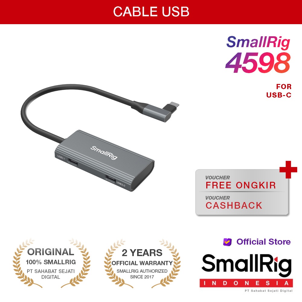 Jual SmallRig 4-in-1 USB-C Hub PD 100W / USB-C 3.1 / USB-C 2.0 with ...