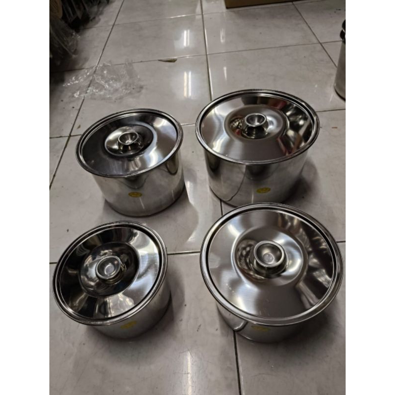 Jual Container Round / Foodpan Bulat Kontainer With Cover / Wadah ...