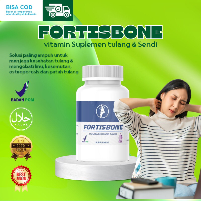 Jual Super LARIS Fortisbone Vitamin Tulang dan Sendi BPOM Suplemen ...