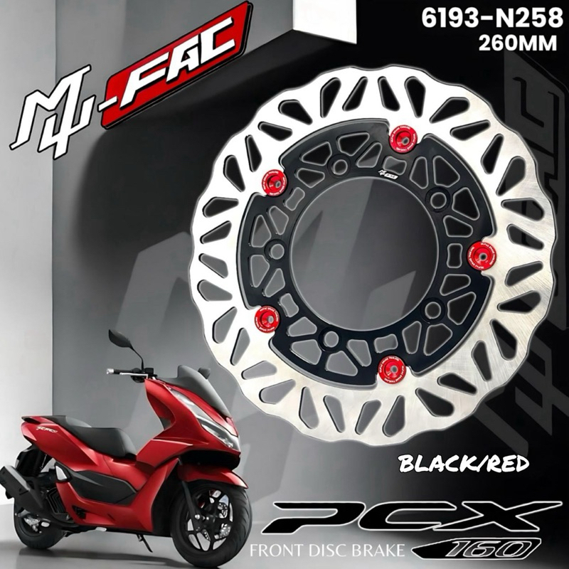 Jual CAKRAM PIRINGAN DISC DEPAN PCX 160 UK 260mm MUFAC FULL CNC ...
