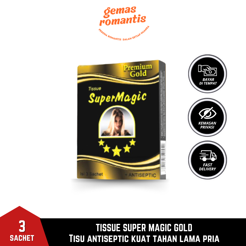 Jual Tissue Super Magic Man Premium Gold Isi 3 Sachet- Tisu