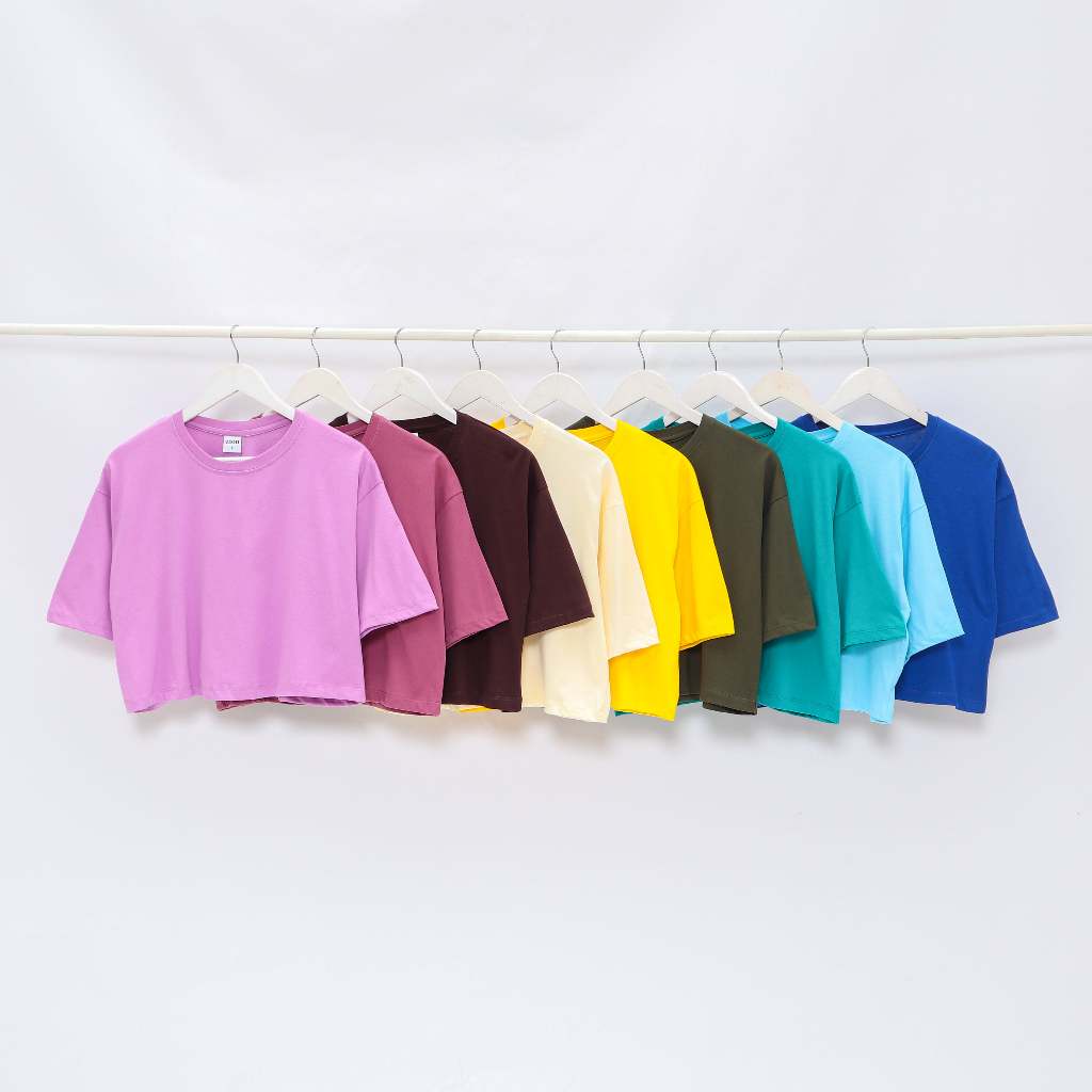 Jual ZION OVERSIZED CROP TOP BASIC 100% COTTON COMBED 24s - VINTAGE ...