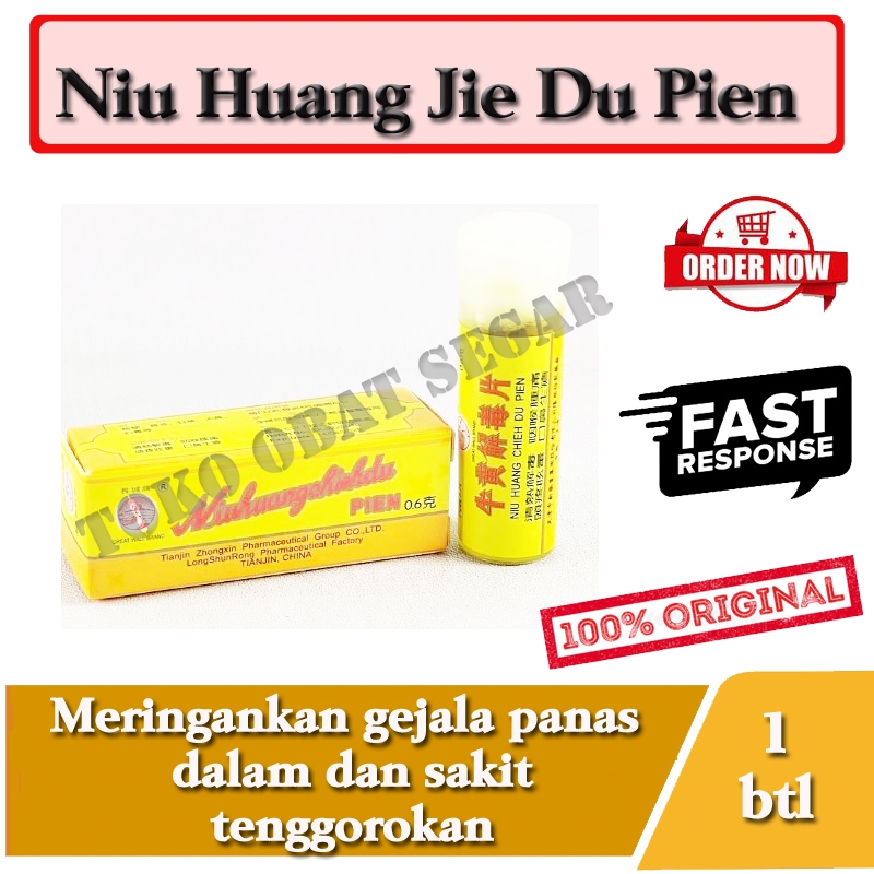 Niu Huang Jie Du Pian Obat Panas Dalam dan Sakit Tenggorokan