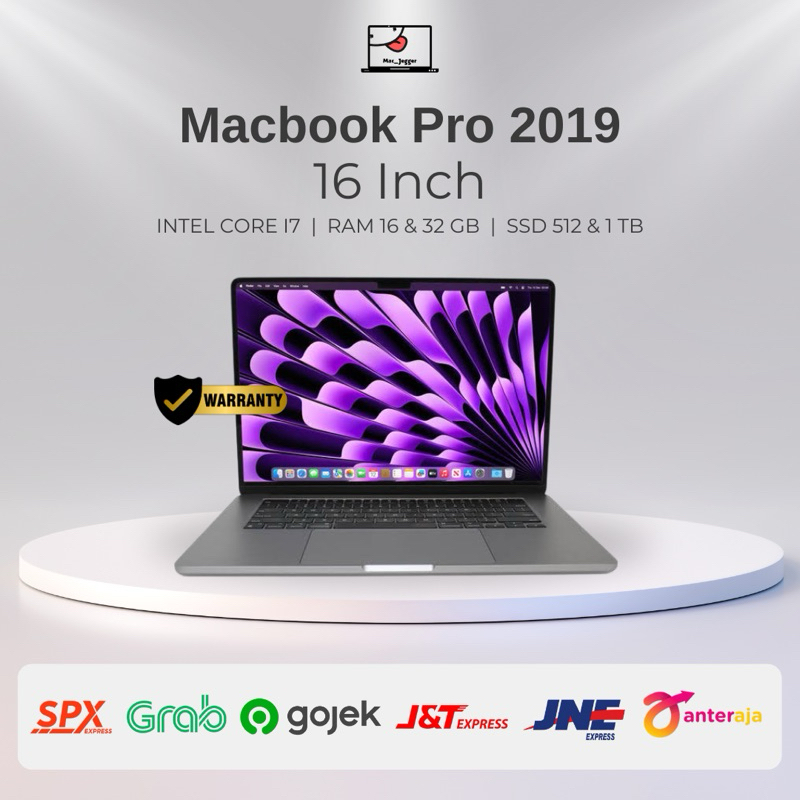 Macbook Pro Touchbar 16 Inch 2019 i7 Ram 16 GB 512 GB TB