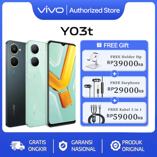 vivo Y03t IP54 Tahan Air, AI Dual Camera 5000mAh + 15W FlashCharge, Layar Sunlight 90Hz