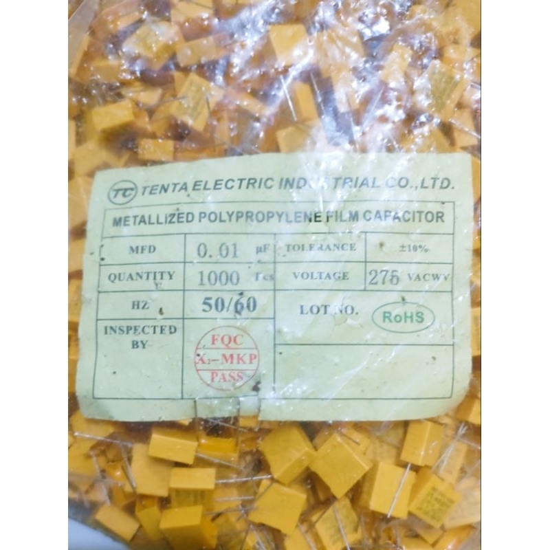 Jual Capasitor MKP 103 / 10n 275V P-10 kapasitor Mkm mkp TENTA | Shopee ...