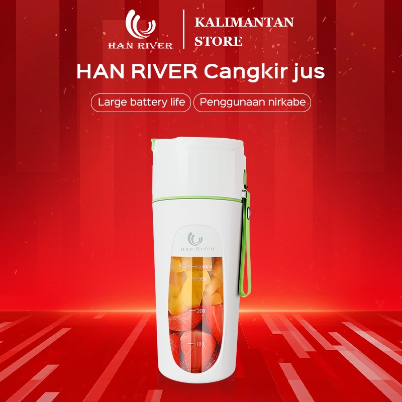 Jual [Pengiriman dari Banjarmasin]HAN RIVER Blender Portable 340ML Mini