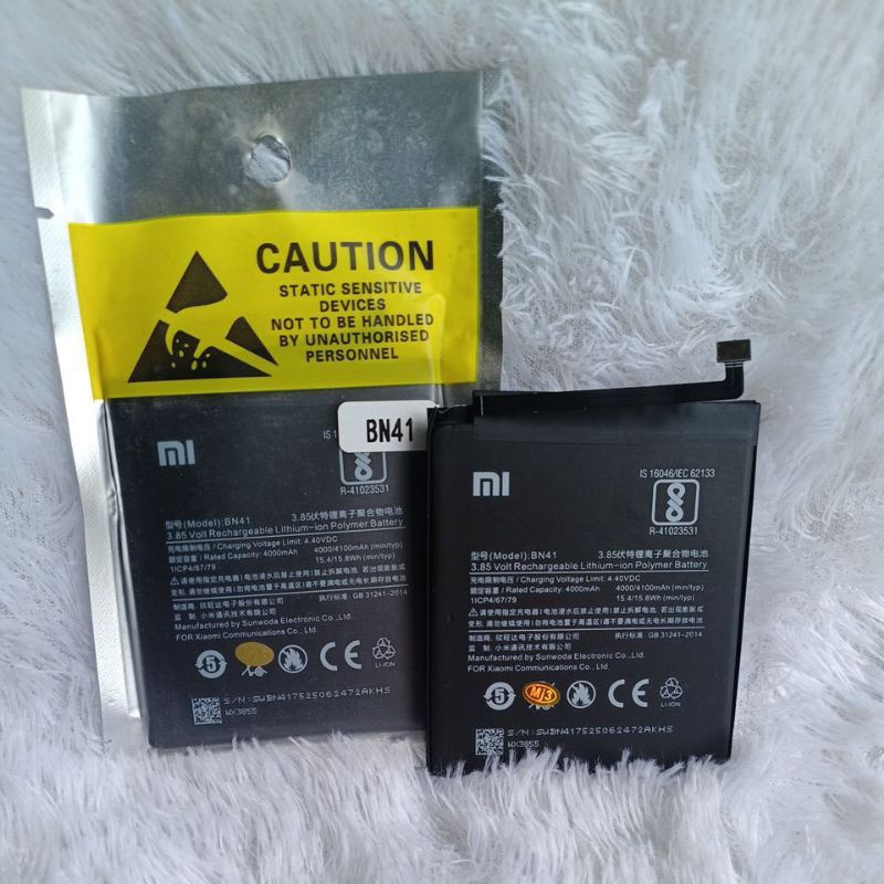 Baterai Battery Original BN41 Xiaomi Redmi Note Batrei Bat BN-41 Original  95%